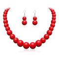 Red Beaded Necklace for Women Choker Gold Toggle Clasp Layered Stack Dainty Statement Western Boho Trendy Summer Vacation Necklaces Birthday Jewelry Gifts - color: B6:Red Beaded Necklace