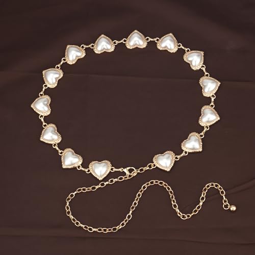 Luvatar Fashion Metal Waist Chain Belt Blouse Dress Sweater Chain Belt… - color: Golden-s95