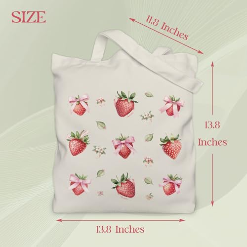 Aesthetic Tote Bag for Women | Medium Size with Inner Pocket | Stylish & Practical - color: Red