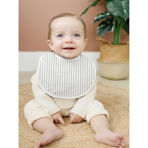 Konssy Muslin Baby Bibs 8 Pack Baby Bandana Drool Bibs Cotton for Unisex Boys and Girls, Soft Absorbent Set for Teething and Drooling - color: Ocean