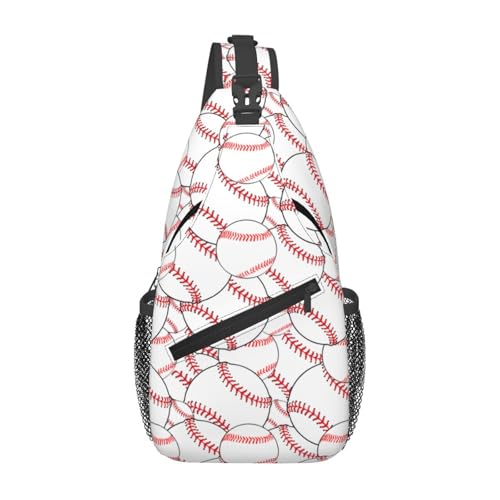 Sling Backpack For Men Hiking Daypack Crossbody Shoulder Bag Travel Chest Pack | Hiking - color: Baseball Pattern