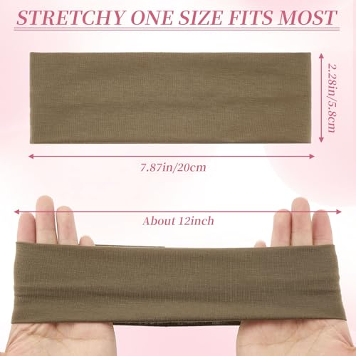 QIUTIMIY Headbands for Women Non Slip - 6 Pack Soft Stretchy Cotton Hair Bands for Women’s Hair – Fashion Sports Headbands for Yoga, Workout, Running, Gym, Daily Wear（Style 20） - color: Style 20