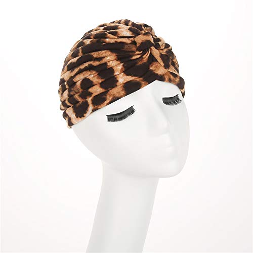 beauty YFJH Women's Cotton Turban Head Wrap Cancer Chemo Beanies Cap Headwear Cap Bonnet Hair Loss Hat - color: Leopard
