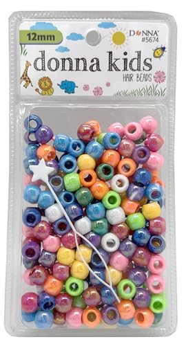 Donna Hair Beads for Hair Braids Kit Including 11x10mm, DIY Braiding Plastic Beads for Braid Hair 1pc Quick Beaders (ASSORT) - color: ASSORT