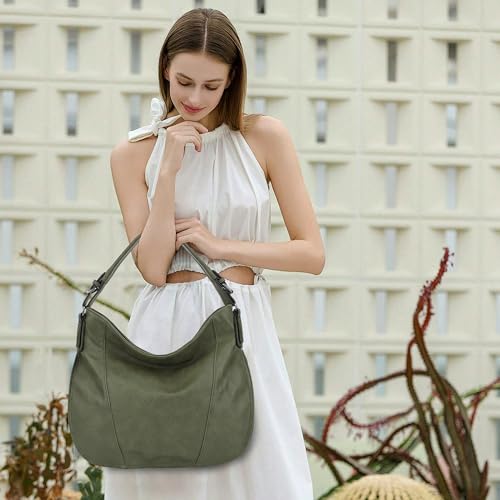 TANTOMI Hobo Bags Purses for Women, Women's Crossbody Handbags and Shoulder Bag, Multi-Pocket Large Hobo Purse - color: Green