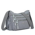 AOCINA Crossbody Bags for Women Multi Pocket Nylon Lightweight Ladies Purses Messenger Shoulder Handbags Satchel Travel Bag - color: Gray, size: Small