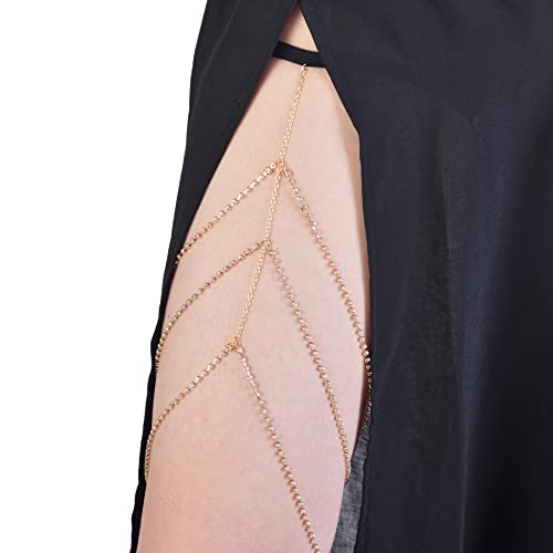 Tornito 6-8Pcs Sexy Belly Waist Chain Bikini Body Chain Summer Beach Body Jewelry Set for Women Gold Tone