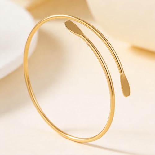 Long tiantian Gold Arm Cuff Upper for Women Bangle Bracelets Upper Arm Cuff Bracelet Trendy Armband Beach Jewelry Trendy Stuff Gifts - color: D1:gold Arm Cuff