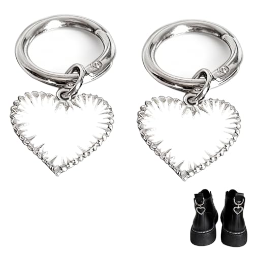2pcs Shoe Charm Chain,Punk Silver Star Boot Chains for Women,Gilrs,Shoelace Jewelry Chain Charms,Handbag Chain,Shoe Charms Accessories for Sneakers,Doc Martens,Casual Shoes,Bag,Keychain