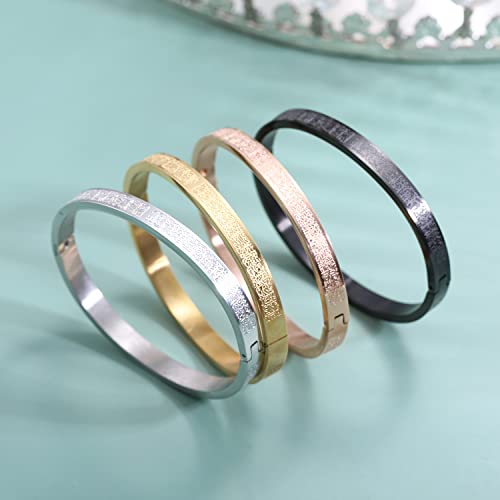 Qitian Islamic Jewelry Gifts for Women Allah Gold Bangles Bracelets Ayatul Kursi Arabic Cuff Bracelet for Women Men Islam Eid Ramadan New Year Gifts - color: L--Oval - women