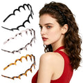 Zig Zag Headbands for Women, 3PC Fashion Comb Headband with Teeth, Wavy Hairbands for Slicked Back Styles, Best Gifts for Women - color: 3 pcs
