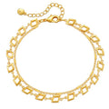 Yumikoo 18k Gold Plated Anklet Ankle Bracelets for Women - style: Geometric diamond multi-chain