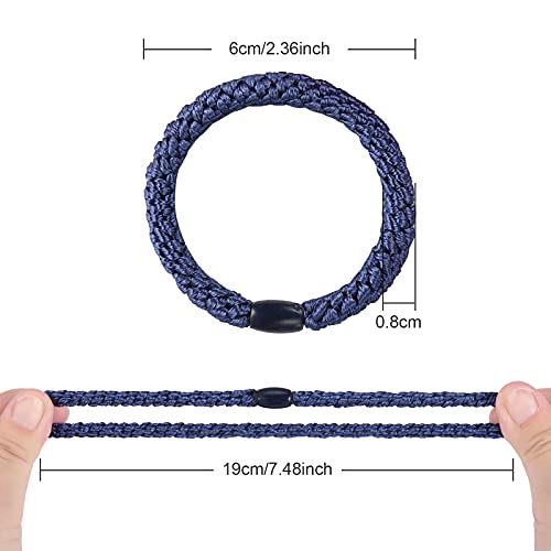 Funtopia 30 Pcs Hair Ties for Thick Hair - Bracelet Ponytail Holders, High Elastic Sports Accessories for Girls and Women, Mixed Color - color: 7.Mix