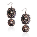 Rustic Couture's Western Earrings for Women Cowgirl Country Concho Dangling Western Statement Jewelry - color: H-White