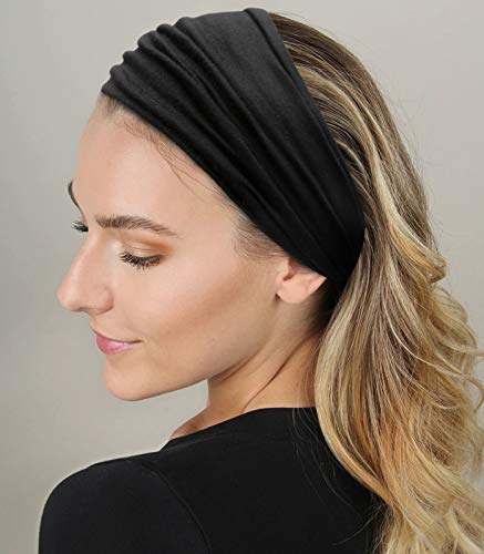 Tobeffect Headbands for Women African Boho Wide Hairband Headband Knotted Head Wraps Turbans Hair Accessories - color: Headbands 1