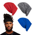Leeven Sleep Shower Cap mens bonnet Long Hair Dread Loc Cap Long Braid Cap Elastic Dreadlock Tube for Men Woman - color: Black, Red, Gray, Royal Blue