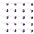 QIUTIMIY 20 Pack (Violet) Crystal Hair Pins Rose Flower Rhinestone Hair Clips for Bridal Wedding Women Hair Jewelry Accessories, with Clear Container - color: Rose Flower-Violet