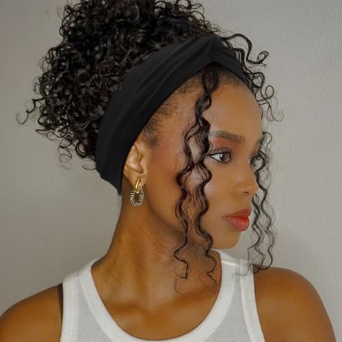 DRESHOW 8 Pack Headbands for Women Yoga Knotted Headbands Elastic Criss Cross Hair Accessories Sports Head Wrap Non Slip - color: 8 Pcs Cross Knotted A