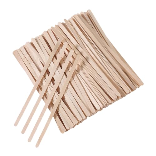 300pcs Wooden Coffee Stirrers,Eyebrow Wax Sticks,5.5inch Birchwood Wood Stir Stick, Wood Waxing Sticks Wax Spatula Applicator - size: 300pcs