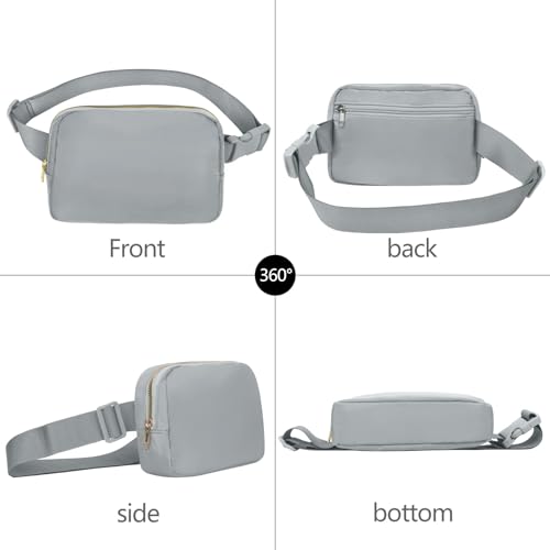 VOROLO Fanny Pack For Women And Men Crossbody Bag Belt Bag with Adjustable Strap Graduation Gifts Light Grey - color: Light Grey, style: 1 Pack Fanny Pack