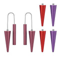 Trendy Dangle Earrings Set for Women, Colorful Aluminum Drop Earrings, 6 Pcs DIY Interchangeable Conical Beads, Lightweight Titanium Ear Hooks, Hypoallergenic and Not Easy To Fade - color: Wine red Red Purple