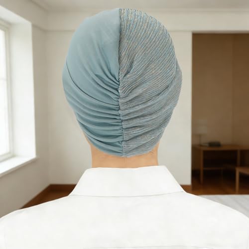 XYIYI Chemo Headwear Turban for Women, Cancer Patients Head Wrap Cover Hat for Hair Loss - color: Mint Green
