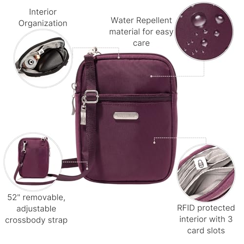 Baggallini Women's Essential Mini Crossbody Bag - color: Mulberry