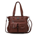 KL928 Large Purses for Women Shoulder Bag Tote Handbags Stylish Vegan Leather Hobo Bags Ladies, A-Black-4 | Large - color: 01-chestnut Brown