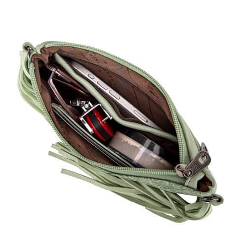Montana West Western Purse for Women Crossbody Bag Wristlet Clutch Purse - color: A3 Light Green