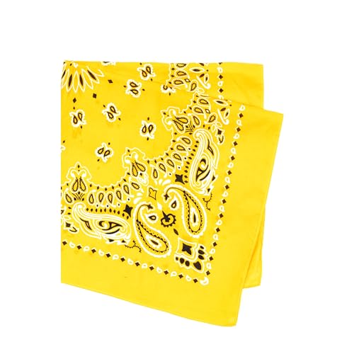 Rothco Trainmen Paisley Bandana - Standard - 22" X 22" - color: Yellow