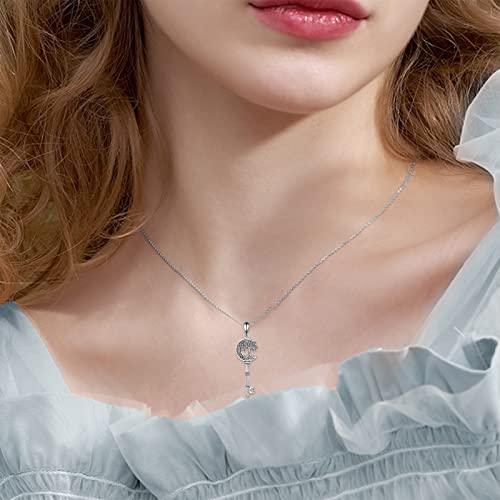ONEFINITY Tree of Life Necklace 925 Sterling Silver Abalone Shell Celtic Knot Pendant Necklace for Women Jewelry - style: key tree of life