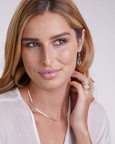 MILLA Teardrop Earrings - Designer Silver Statement Earrings or Gold Dangle Earrings for Women Trendy Upscale Dangly Earrings - color: Double Teardrop / Sterling Silver Plated