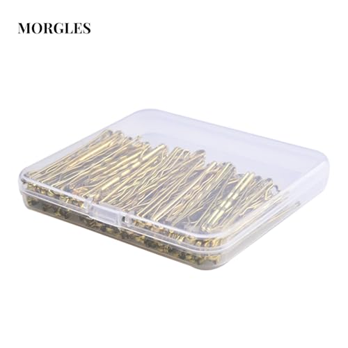 MORGLES Blonde Hair Bobby Pins, 120PCS 2Inches Gold Hair Pins for Women with Box - color: Blonde（2inch)