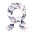Guqqeuc Satin Head Scarf Silky Feeling Bandana Hair Wrap for Women Silk Scarves Paisley Headscarf Square Scarf Neckerchief - color: White