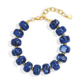 Chunky Beaded Bracelets for Women Boho Multicolor Acrylic Resin Beads Bracelet Adjustable Statement Bracelet Summer Beaded Jewelry - color: Beads bracelet-dark blue