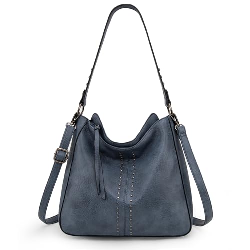 Montana West Hobo Bag for Women Crossbody Purse and Handbags Ladies Chic Shoulder Bags - color: Jean Blue
