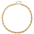 Chunky Gold Collar Choker Statement Necklace for Women Trendy | Gold Plated Layered Twist Flat Thick Snake Herringbone Chain African Torque Necklace Prom Boho Necklaces Party Jewelry Gift - style: Twist Link Chain/Gold