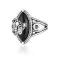 Montana West Wrangler Western Couture's Bohemian Turquoise Cuff Ring for Women Cowgirl Size 7 - color: Silver-Black