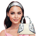Sumolux Head Hair Scarf for Women Neck Purse Bag Handbags Scarf Like Silk - color: Blue Butterfly