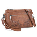 MEITRUE Wristlet Wallet Small Crossbody Bags for Women Clutch Purse Leather Phone Purse with Adjustable & Detachable Strap - color: A3-brown-179