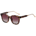 SOJOS Classic Square Polarized Sunglasses Womens Mens Retro Trendy UV400 Sunnies SJ2050 - color: Leopard/Purple
