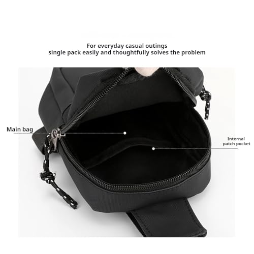 Mini Sling Bag for Men/Women, Waterproof Utility Crossbody Backpack Chest Bag for Hiking Travel Sports Running (Black-1) - color: Grey