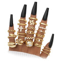 YEEZII 25 Pcs Gold Knuckle Rings Set for Women, Cute Stackable Finger Midi Rings, Dainty Gold Chunky Stacking Statement Womens ring pack - color: Gold-22 Pcs