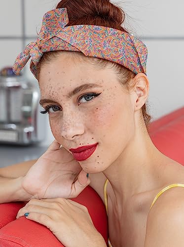 AVKA Studio 100% Cotton Bandanas for Women & Men, 2 Pack 20x20 Inch, 22x22 inch Hand Printed, Lightweight Cotton Handkerchief - color: Orange, size: 20 x 20 Inches