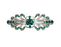 Faship Green Small Mini Floral Hair Barrette Clip - color: Green