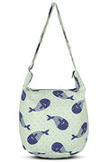 Your Cozy Hobo Sling Bags For Women Crossbody Bag Thai Top Handmade Shoulder Bag with Adjustable Strap - color: Little Whale
