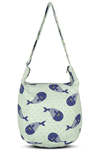 Your Cozy Hobo Sling Bags For Women Crossbody Bag Thai Top Handmade Shoulder Bag with Adjustable Strap - color: Little Whale