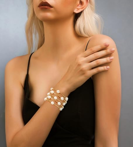 Elegance 11 designs 10mm Crystal White Pearl Blessing Bracelet - style: style-5pcs
