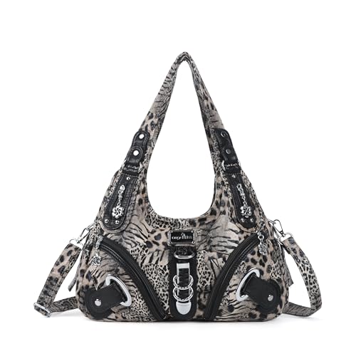Angelkiss Hobo Purses and handbags for Women Satchel Handbag Women Purses Large Daily Shoulder Bags | Purses - color: Brown\black-leopard