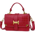 LL LOPPOP Women's Small Classy Crossbody Purse Top Handle Handbags Leather Satchel Bags for Women - color: A-red(2035)